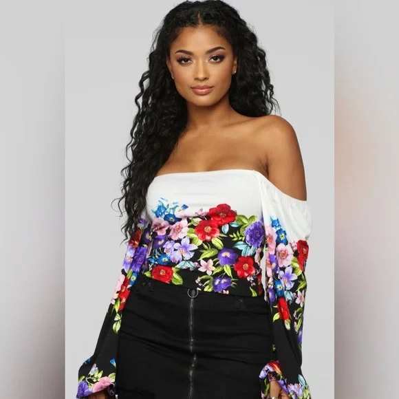 half black half white dress fashion nova Hot Half Black Half White One shoulder Long Sleeves Mermaid Prom Dresses main image 0